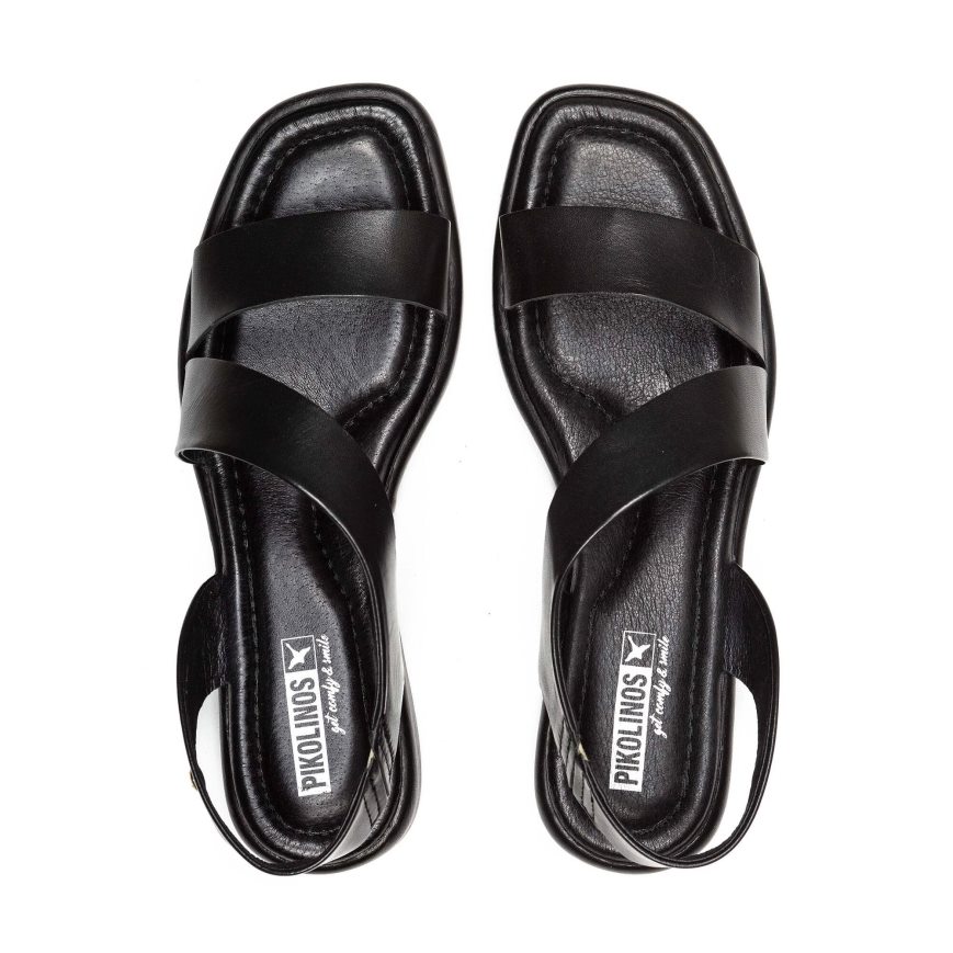 Women's Pikolinos CALELLA Flat Sandals Black | NZ H135Q89